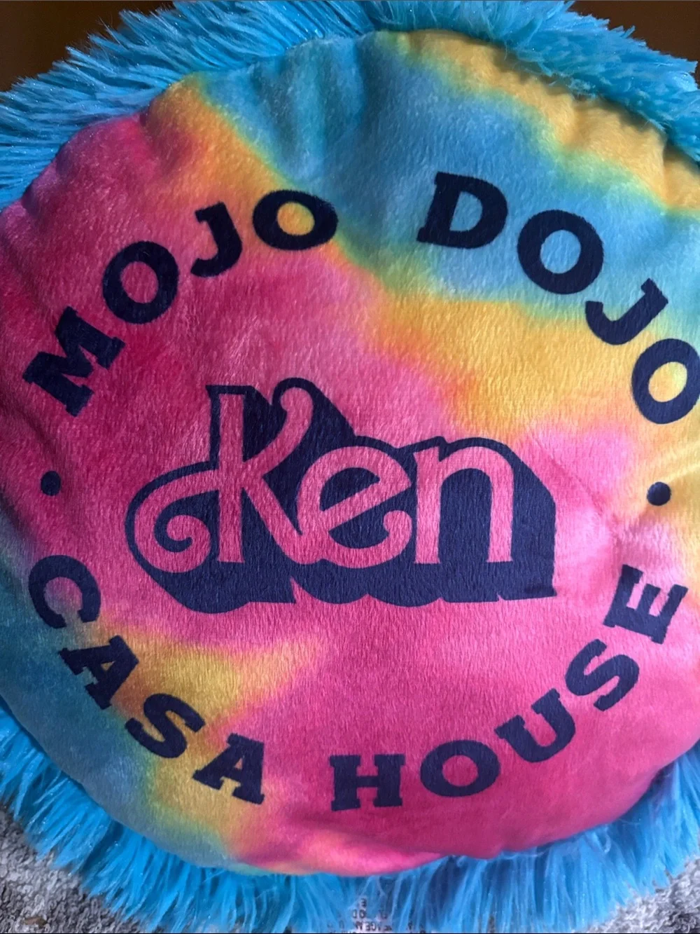 I Am Enough Tie-Dye Round Throw Pillow